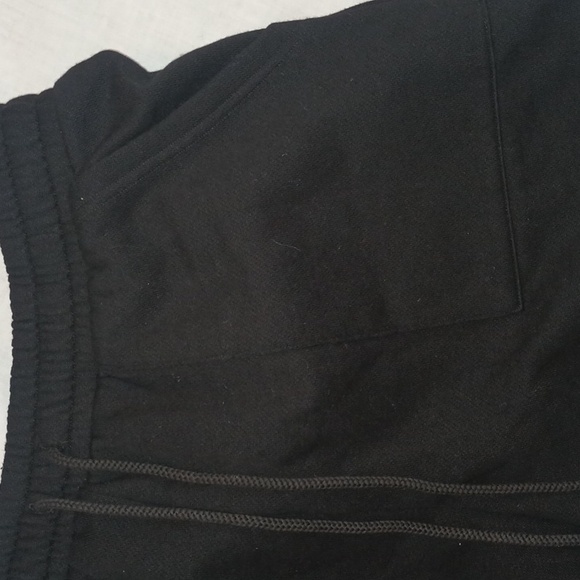 Victoria's Secret Pink - L Shorts Black Sweats Classic Fleece Logo High Rise New - Picture 4 of 6